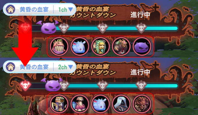 チャンネル切り替え