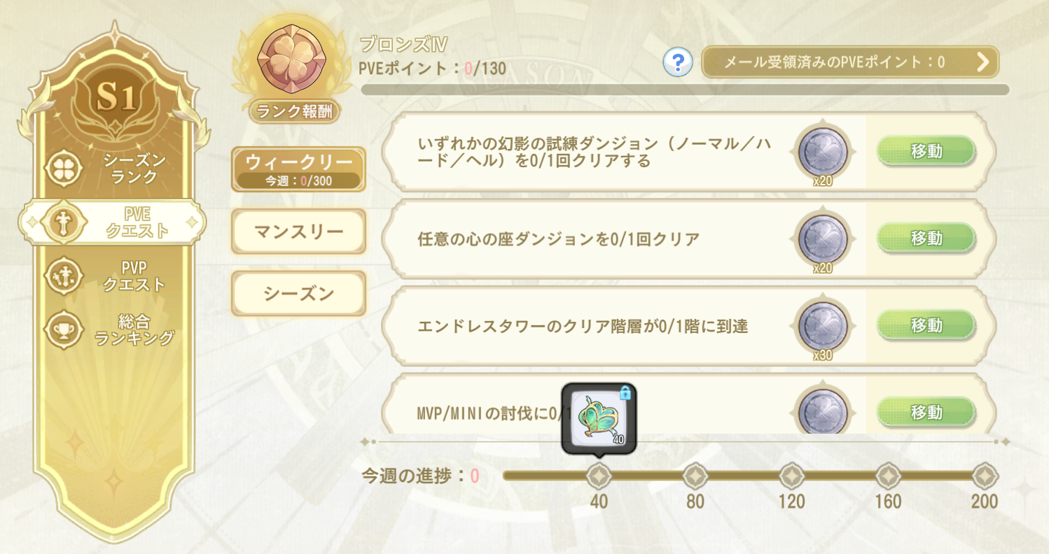 PVEクエスト